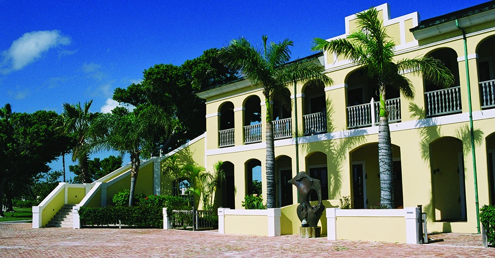 Grand Bahama Yacht Club clubhouse building in Freeport Bahamas