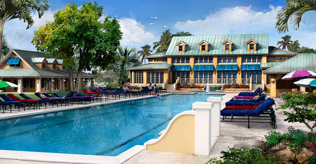 Grand Bahama Yacht Club Olympic-sized pool and pool bar in Freeport